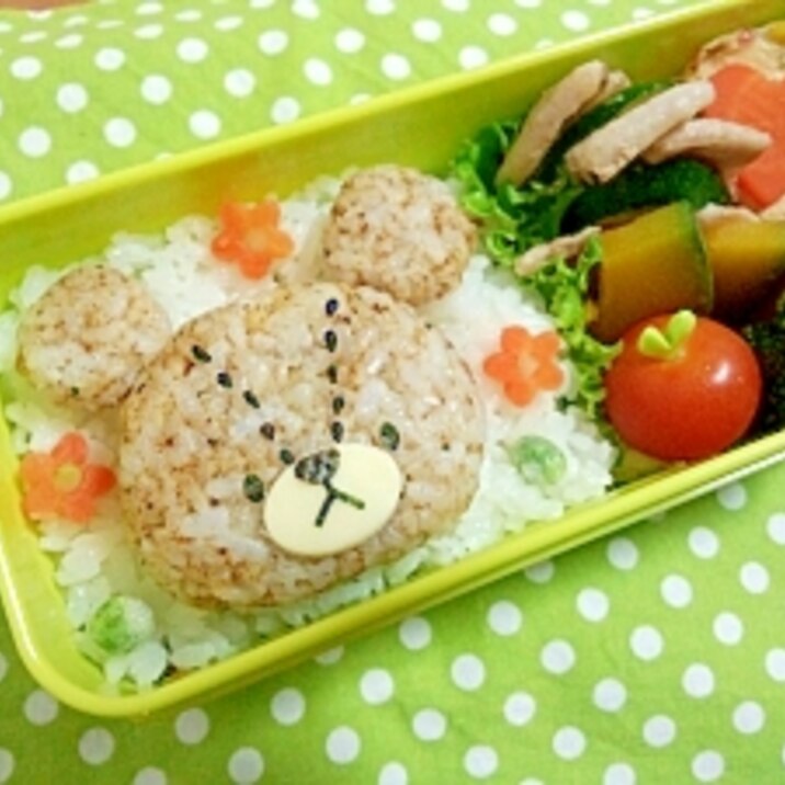 簡単キャラ弁☆くまのがっこう　ジャッキーのお弁当♪